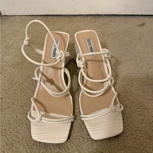 Steve Madden Cream Strappy Heels
